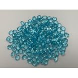 150g Oval Faceted Blue Stones 12 x 10mm