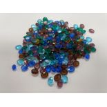 100g Mixed Oval Faceted Stones 10 x 8mm