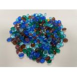 100g Oval Faceted Mixed Stones 10 x 8mm