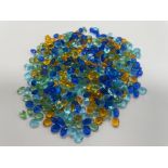 100g Mixed Oval Faceted Stones 8 x 6mm