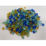 100g Oval Faceted Mixed Stones 8 x 6mm