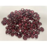 75g Purple Oval Faceted Stones 12 x 10mm