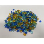 100g Oval Faceted Mixed Stones 8 x 6mm