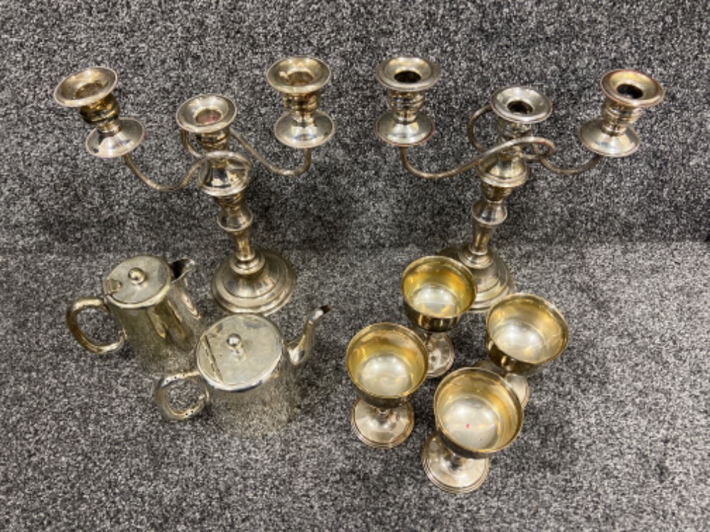 Silver plated ware including pair of candelabras - Image 2 of 2