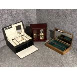 Three jewellery cases of different designs