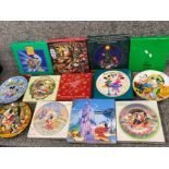 Total of 13 Walt Disney Collectors plates (10 with original boxes)