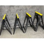 4 plastic folding sawhorses