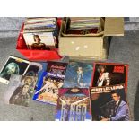2 boxes containing a large quantity of mixed LP records