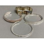 Total of 4 silver 925 bangles, 68.8g