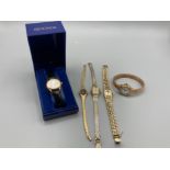 Four Sekonda ladies wristwatches and another by Seiko