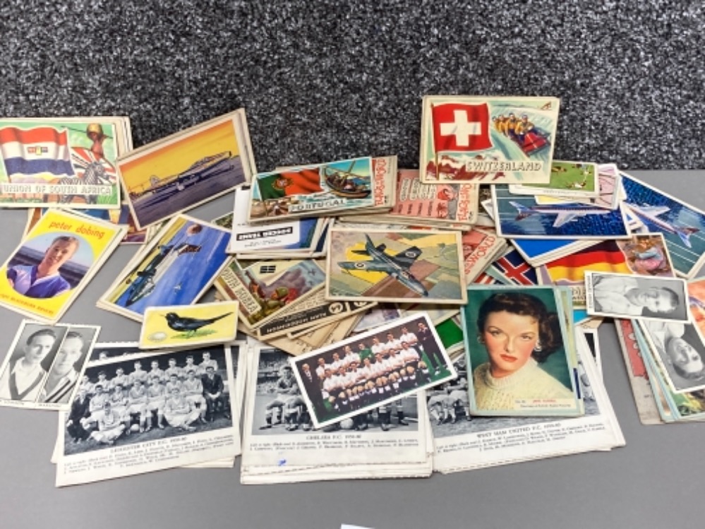 Collectors cards to include football interest and flags of the world