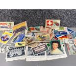 Collectors cards to include football interest and flags of the world