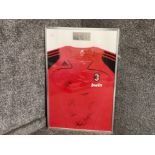 Framed 2009 AC Milan football shirt - signed by there biggest stars of the season including