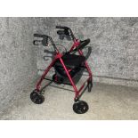 4 wheeled Walker with seat and storage