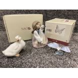 Nao by Lladro “gentle lavender” “bunny’s best friend” and a duck in good condition and boxes