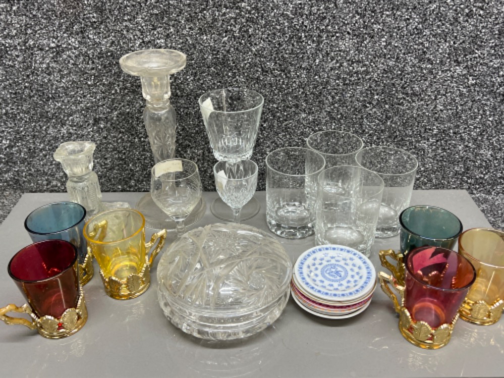 Miscellaneous glassware including crystal