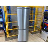 Silver Upright AEG fridge freezer