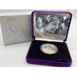 2006 Her majesty Queen Elizabeth II Eightieth Birthday silver piedfort proof crown. In original case