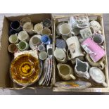 2 boxes containing a large quantity of miscellaneous commemorative ware including plates, mugs,