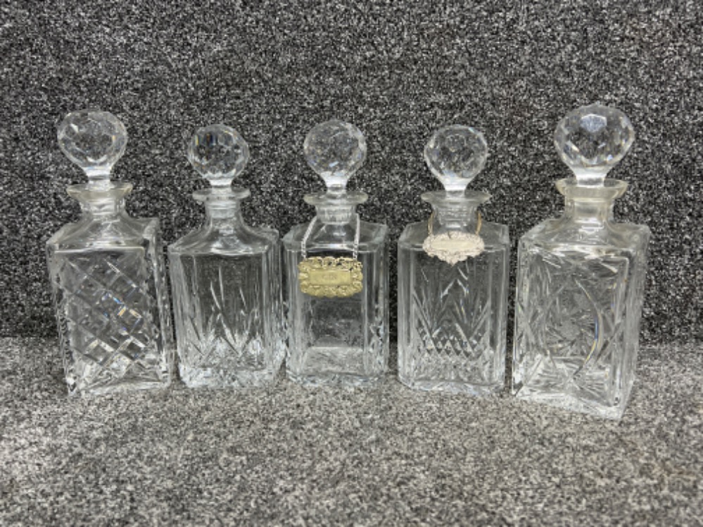 5 crystal decanters