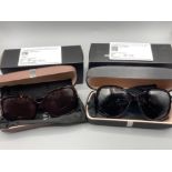 Two pairs of sunglasses by Gemporia with COAs boxed