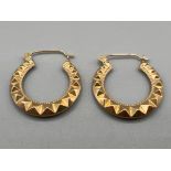 9ct gold hoop earrings 1.9g