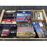 Large collection of DVD box sets including Rome and Taken