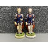 Pair of Staffordshire Shakespeare figures