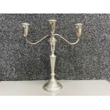 Sterling silver 3 way Candelabra (gross 968.9g)