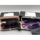 Two pairs of sunglasses by Gemporia with COAs boxed