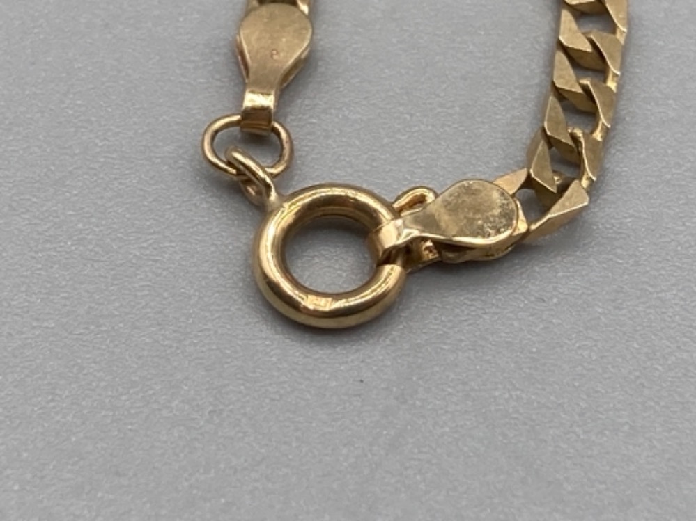 9ct gold curb link chain 9.3g - Image 2 of 2