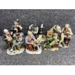 7 vintage Fuji figures, mixed sizes & designs