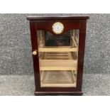 Multi tiered wooden cased cigar humidor 31.5 x 49 x 27cm