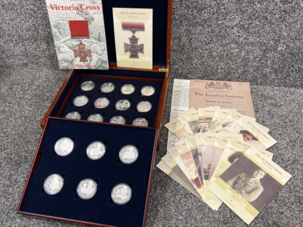 The Victoria Cross silver proof crown collection. In mint condition Complete with Peter duckers