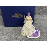 Royal Worcester HM Queen Elizabeth II diamond jubilee 2012 figure in original box