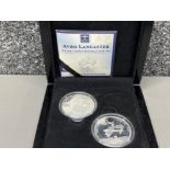 Avro Lancaster silver crown double coin set in presentation case