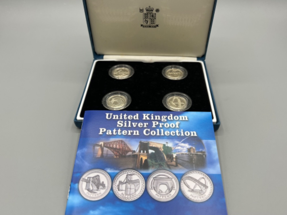 Royal mint silver proof Pattern collection. With authenticity certificate and in presentation case