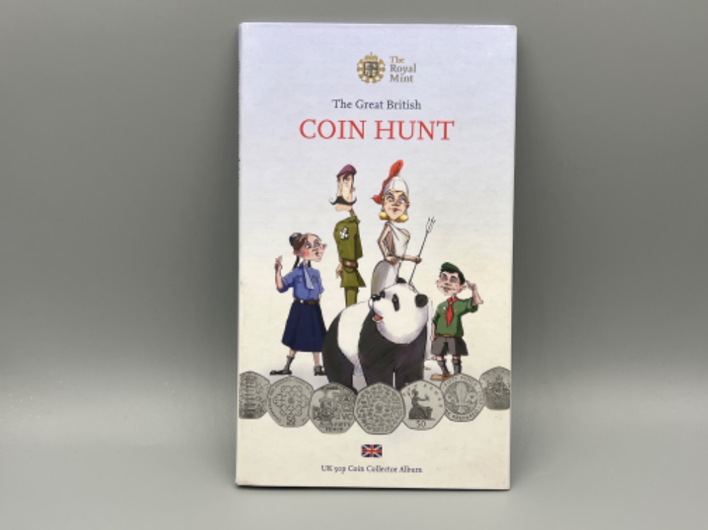 The Royal mint The Great British Coin Hunt 50p coin collection. Including Kew Gardens