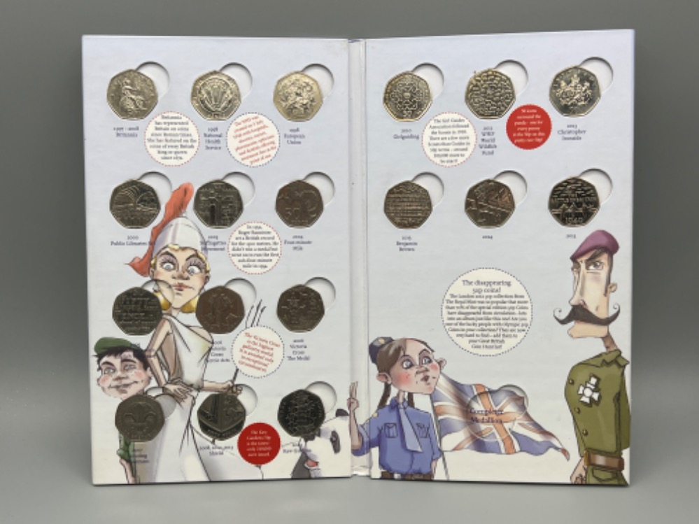 The Royal mint The Great British Coin Hunt 50p coin collection. Including Kew Gardens - Image 2 of 3