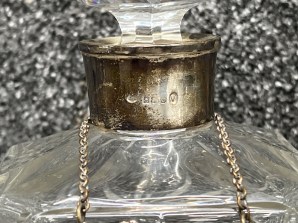 3 Crystal decanters (1 has silver collar) and crystal ice bucket - Image 3 of 4