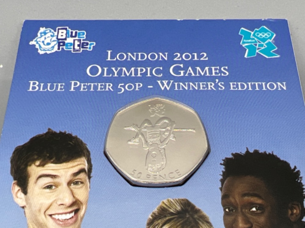 Rare The Royal mint 2009 50p Olympic coin. London 2012 Olympic Games Blue Peter winners edition. - Bild 2 aus 3