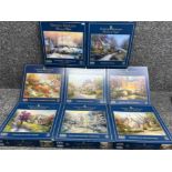 Thomas Kinkade 1000 piece jigsaw puzzle x8