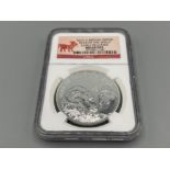 2015 Great Britain Year of the sheep (early releases) silver 1oz £2 coin. Graded and sealed by NGC