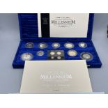 Royal mint The United Kingdom Millennium silver collection in presentation case with certificate