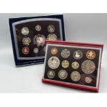 The Royal mint 2000 and 2005 complete coin collections in presentation cases