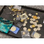 Miscellaneous coins and badges