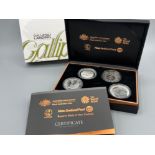 Royal Mint Centenary Of The Gallipoli Landings 2015 4 Coin Silver Proof Coin Set Complete with