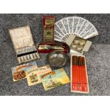 Miscellaneous items including Walker & Hall silver plated bowl and postcards