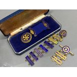 Two inner wheel club medals/badges - Newcastle Upon Tyne plus a past president 1967-68 Rotary