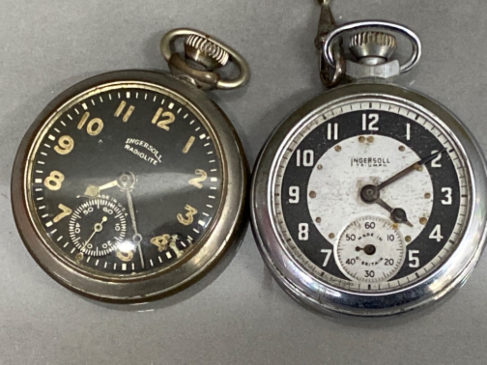 Ingersol pocket watches includes 1x Triumph the other Radiolite